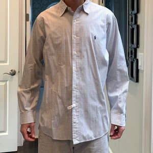 Ralph Lauren Mens Shirt Oxford Button Large (16-16 1/2)